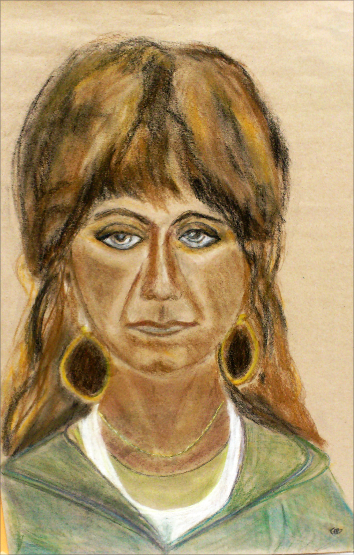 russisches weibliches Gesicht 2 Pastellkreide 42x59 cm